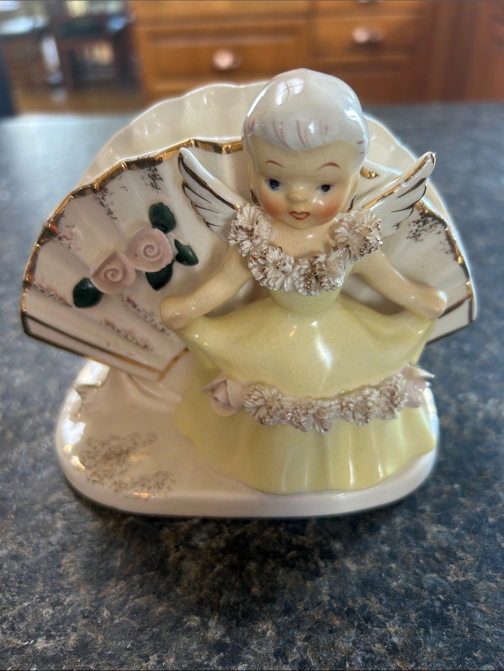 Vintage Porcelain Angel Planter
